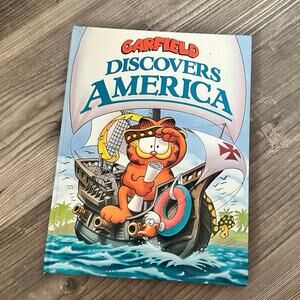 garfield discovers america hard cover paws jim davis book